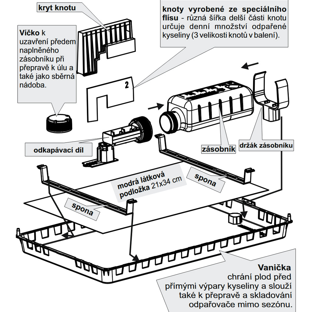 Nassenheider Professional - odpařovač kyseliny (dvojbalení)