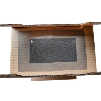 Krabice na přepravu oddělků 39x - rozložená + jemná síťka