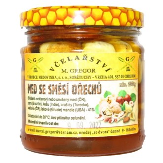Med se směsí ořechů 230 g - OSOBNÍ ODBĚR