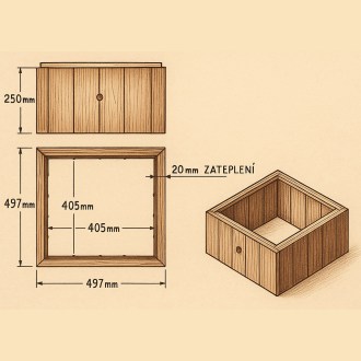 Nástavek 39x24 - 2 cm - ovčí vlna