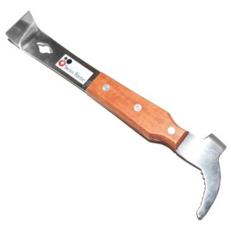 Včelařský rozpěrák Swiss Biene velký nerezový s dřev. madl. 26 cm