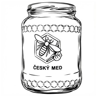 Sklenice MED 770 ml/1kg medu - OSOBNÍ ODBĚR