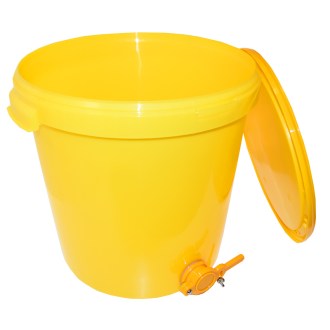 Jokey stáčecí nádoba na med 40 kg s výpustí - žlutá