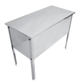 Odvíčkovací stůl s víkem - 100 cm nerez vana - D