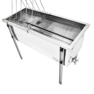 Odvíčkovací stůl Lysoň Optima - nerezová vana - P 100cm 39x24