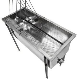 Odvíčkovací stůl Lysoň Optima - nerezová vana - P 75cm 39 x 24