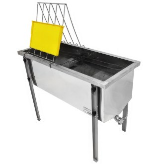 Odvíčkovací stůl Lysoň Optima - nerezová vana - P 75cm 39 x 24