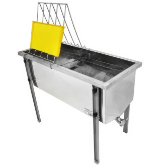 Odvíčkovací stůl Lysoň Optima - nerezová vana - P 100cm 39x24