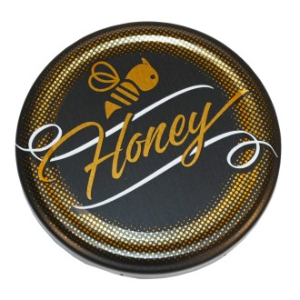 Víčko na sklenici TO 82 - Honey - černé - matné - HO12-2