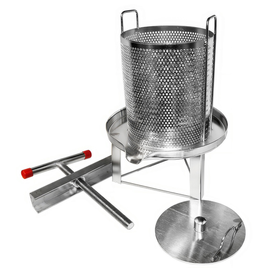 Ruční lis - nerez - na ovoce i vosk - 29 cm